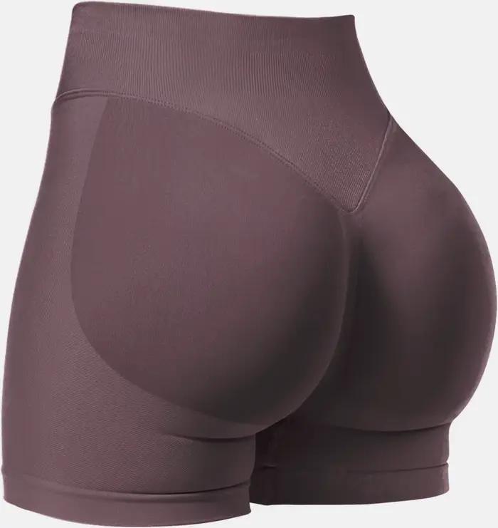 Short de yoga fitness haute élasticité pour le levage des hanches avec des hanches pêche et aucune l