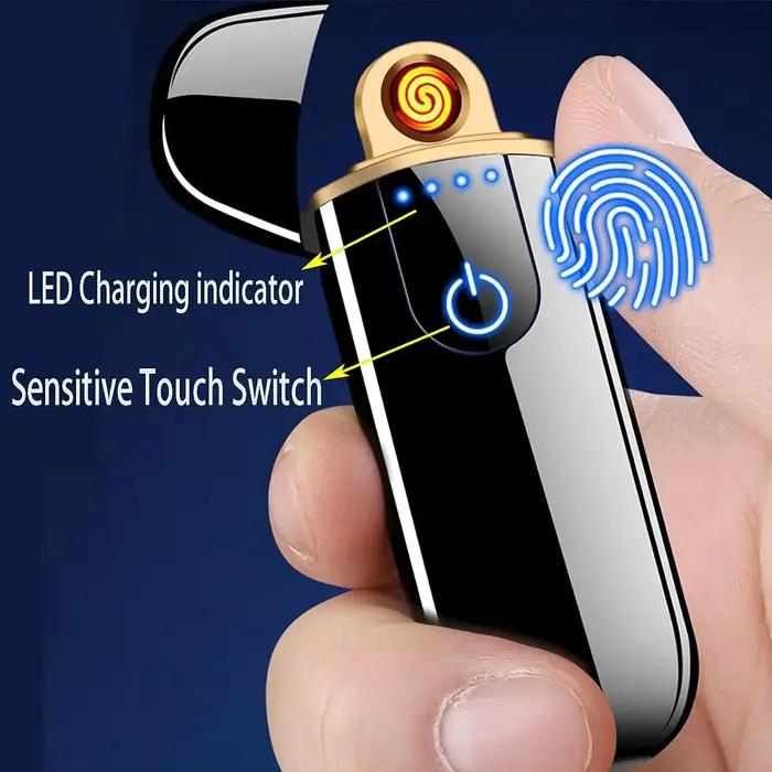 Briquet électronique intelligent avec indicateur de puissance, aste par USB, compatible avec Touch V