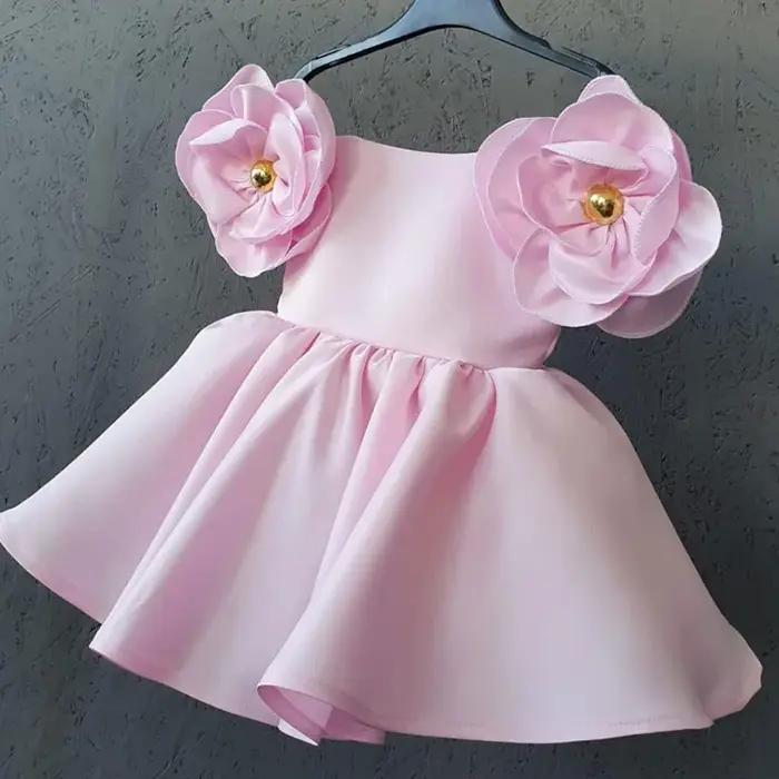 Robe à fleurs pour filles, nouvelle mode, robe de baptême pour fête d'anniversaire de 1er an, Costum