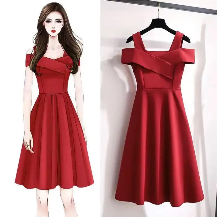 Robe élégante et moderne pour femmes amincissante convient aux filles rondes et grandes tailles idéale pour les événements formels et sorties estivales