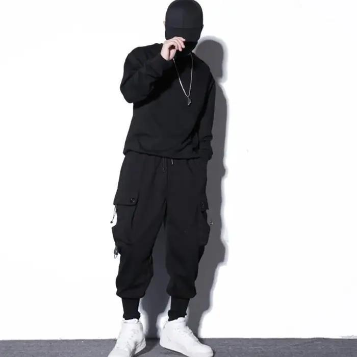 Sarouel ample hommes Cargo pantalon Hip Hop extérieur décontracté cheville longueur pantalon mode St
