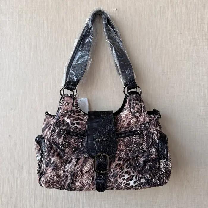 Sac à main Andel Kiss pour femme, sac à bandoulière serpentine en PU, sac bouffant multi-poches, sac