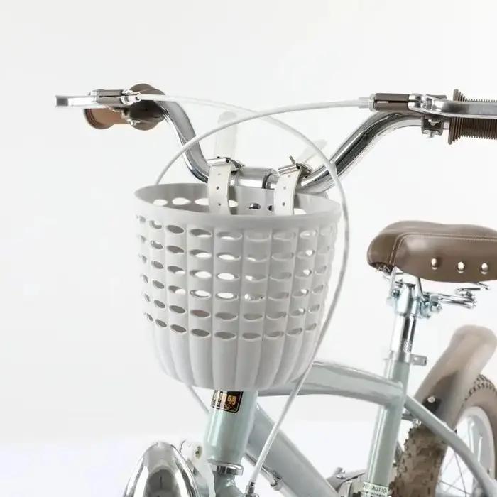 Panier de vélo pour enfants, panier de rangement durable avec sangles réglables en PU, panier de guidon pour enfants, filles, cyclisme en plein air, tout-petits