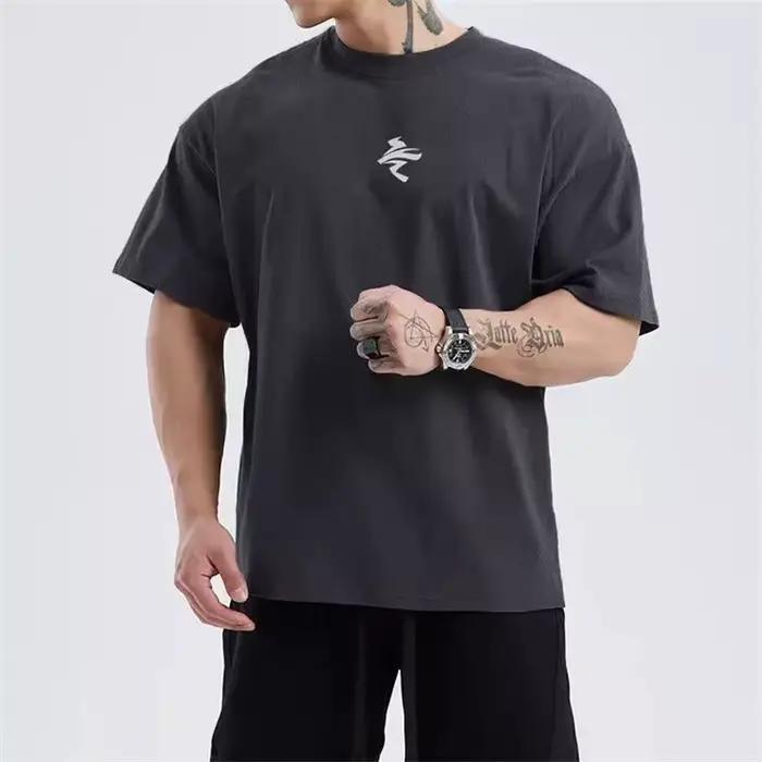 T-shirt oversize homme à séchage rapide - Haut fitness et running été en maille respirante
