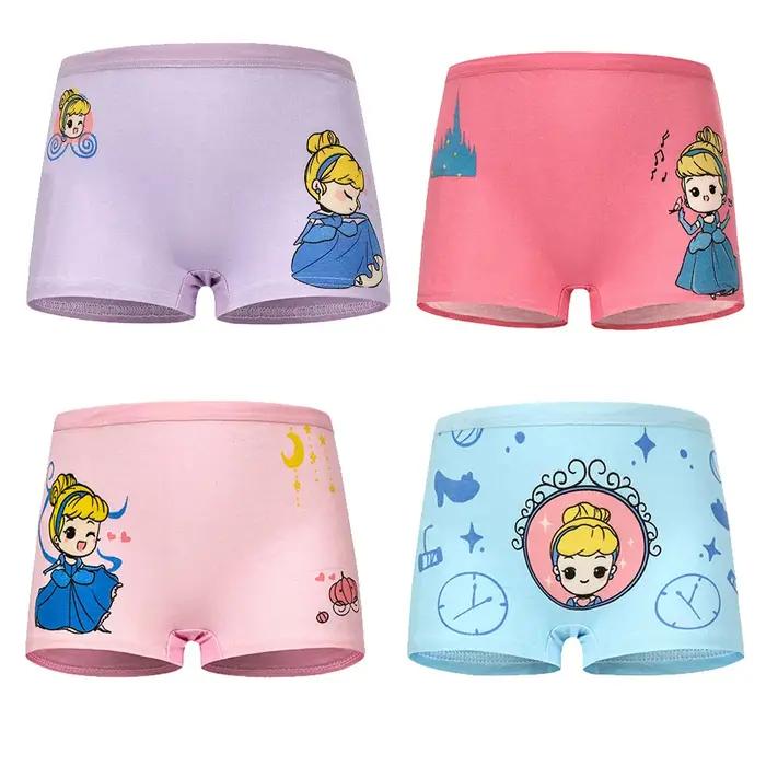 4 pièces/lot conception enfants filles culottes coton doux joli dessin animé licorne enfant sous-vêt