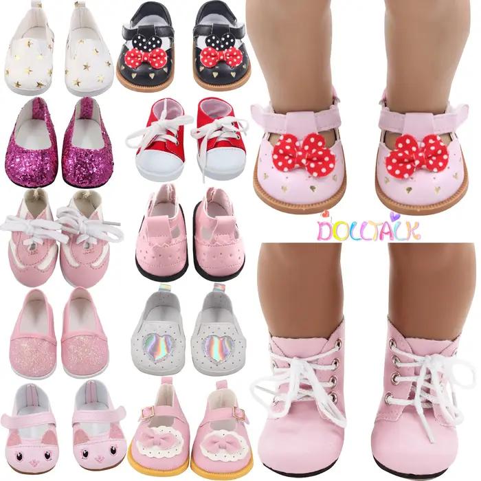 Chaussures de poupée de 7 Cm, vêtements, bottes faites à la main pour fille américaine de 18 pouces