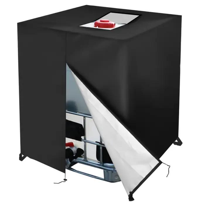 Bâche de couverture de réservoir d'eau IBC 1000L, bâche imperméable résistante aux UV avec fermeture