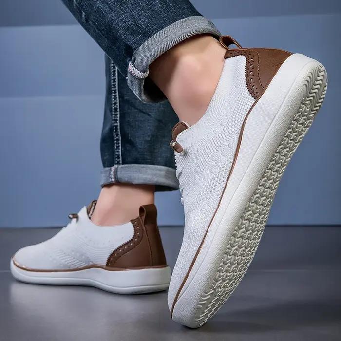 Chaussures de Marche Larges et Légères pour Homme, Souliers Décontractés de Grande Taille, Adaptés a