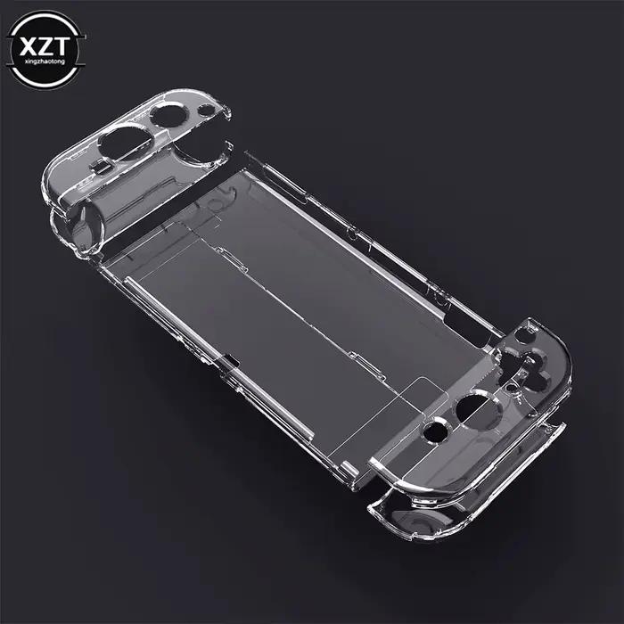 Coque de protection en cristal pour Nintendo Switch OLED, étui rigide Transparent, station d'accueil