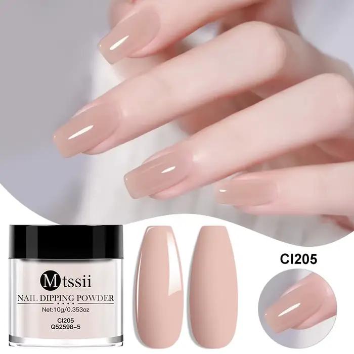 MTSSII 10g poudre à tremper pour ongles naturel sec sans lampe Cure bricolage Nail Art décoration Pi