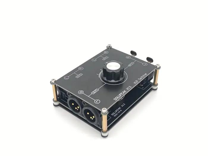 Commutateur Audio stéréo équilibré XLR 1 entrée 3 sorties, sélecteur de Source de Signal Audio XLR r