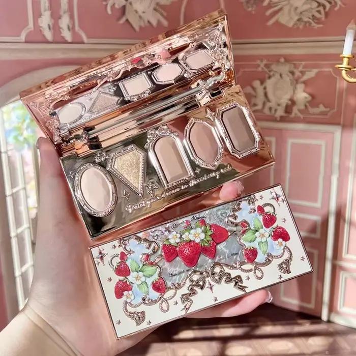 Flower Knows – Palette de fards à paupières, fraise, Rococo, clair de lune, sirène, bijou, 5 couleur