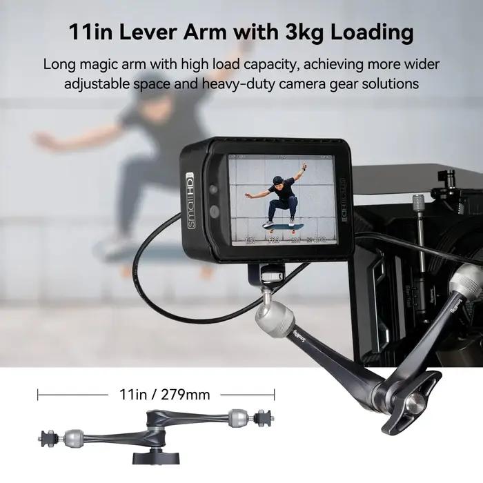 SmallRig Bras à rosace de 11 pouces 360 ° Bras magique réglable pour moniteur DSLR, accessoires de