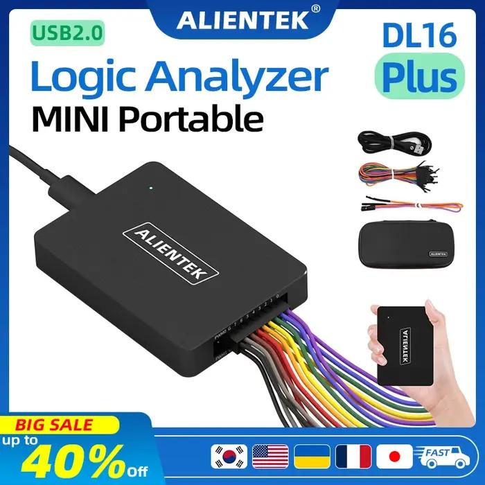 ALIENTEK analyseur logique DL16 250MHz taux d'échantillonnage maximum 16 canaux outils d'analyse log