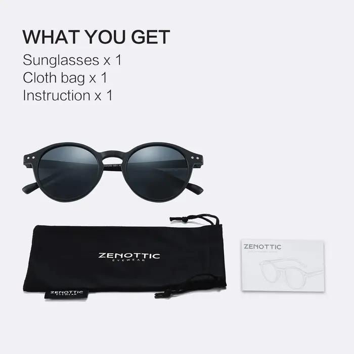ZENOTTIC rétro lunettes de soleil polarisées 2023 2024 hommes femmes Vintage petit cadre rond lunett
