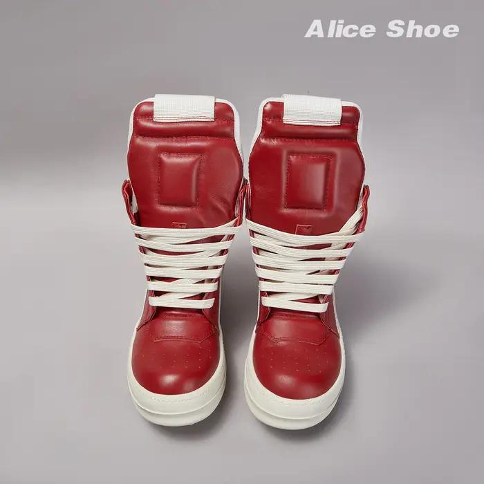 Marque hommes chaussure décontracté haut femmes Sneaker qualité rouge bottine Geobasket cuir fermetu
