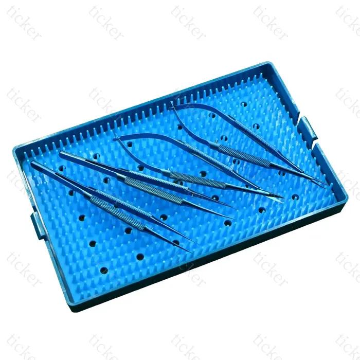 Ensemble de suture pour micro-instrument d'ophtalmologie, 4 pièces, ciseaux cornésels chirurgicaux m