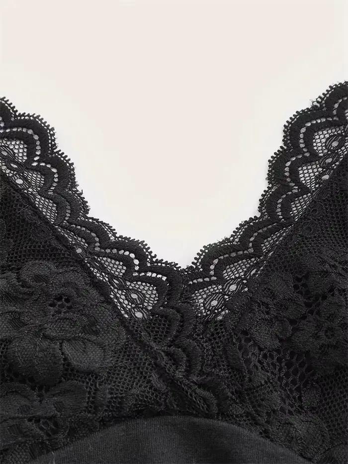 Goth Grunge Punk noir dentelle Patchwork haut à licou femmes été solide froncé dos nu sans manches d