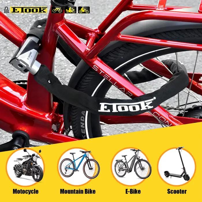 ETOOK serrure de vélo vtt serrure de vélo de route antivol sécurité robuste antivol chaîne serrure p