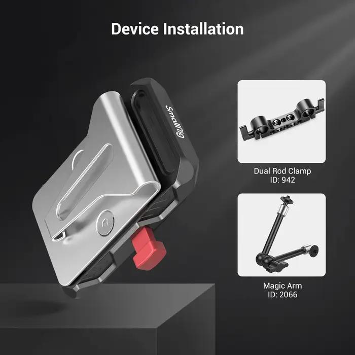 SmallRig – plaque de batterie pour montage Mini V, universelle, avec Clip à ceinture, pour A7S3 et a