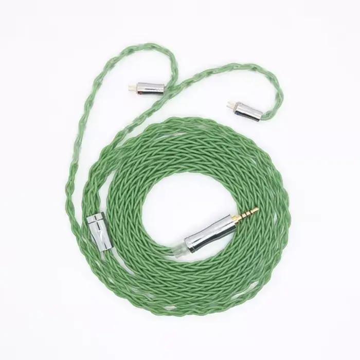 Câble bonbon vert gris XINHS 8 cœurs 5N OCC, prise 3.5/2.5/4.4mm avec MMCX/0.78mm/ QDC/TFZ
