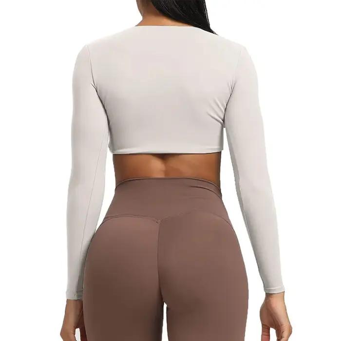 Haut de sport VITALINOVO manches longues pour femme séchage rapide idéal fitness et yoga