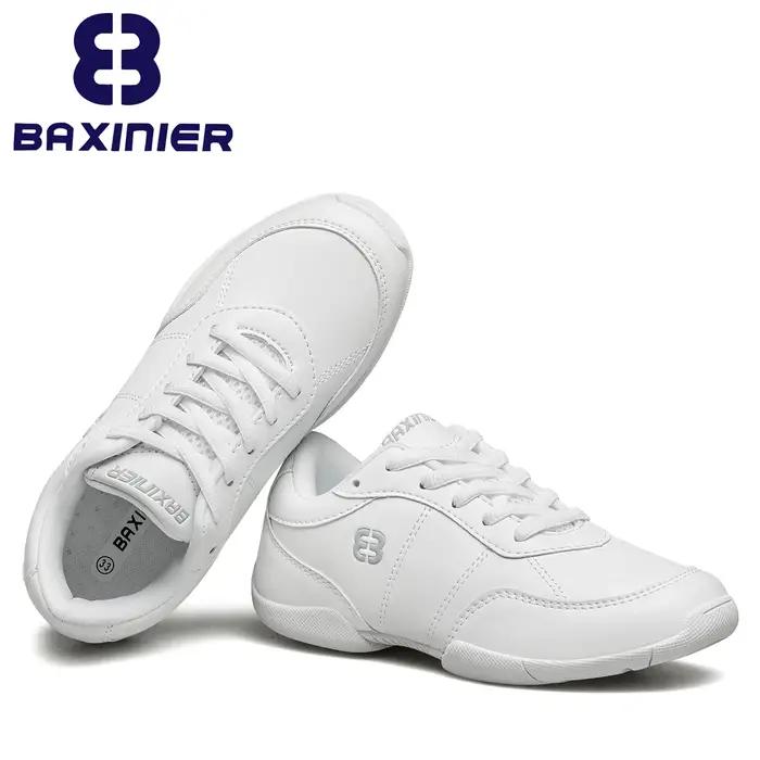 Chaussures de pom-pom girl blanches pour filles, baskets légères de compétition de joie pour jeunes,