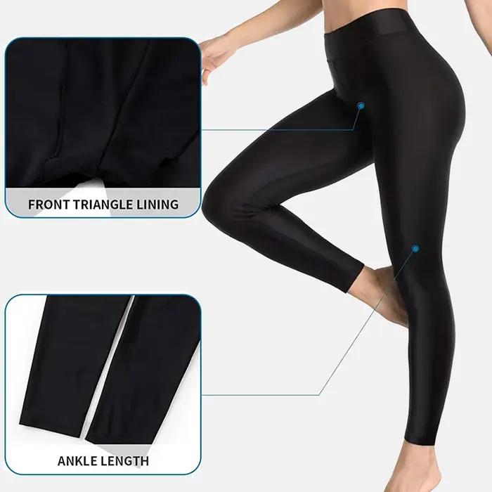 Pantalon natation femme taille haute leggings bain collants maillot intégral sport aquatique