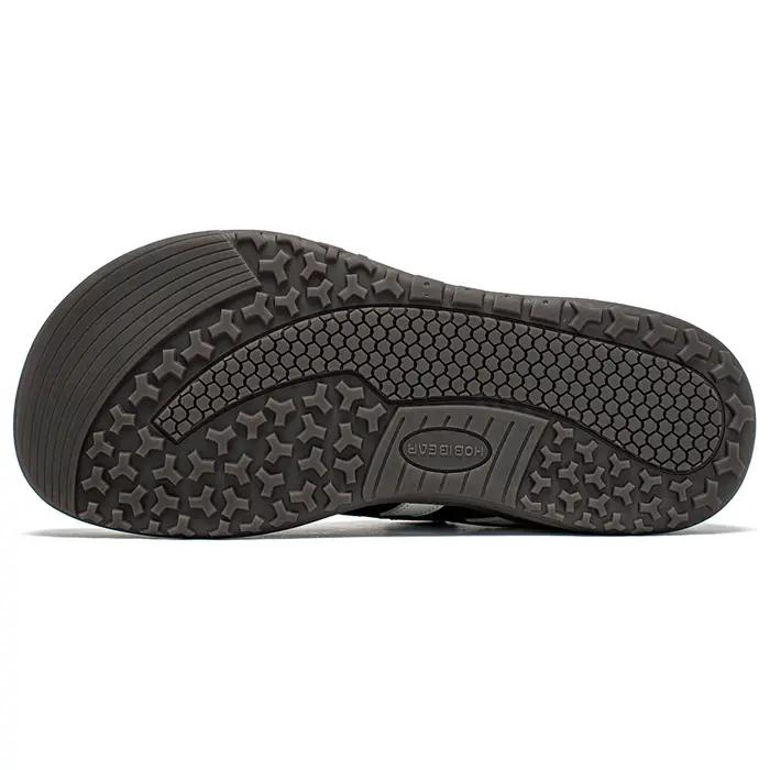 HOBIBEAR chaussures à bout large garçons filles pieds nus zéro goutte baskets crochet boucle en cuir
