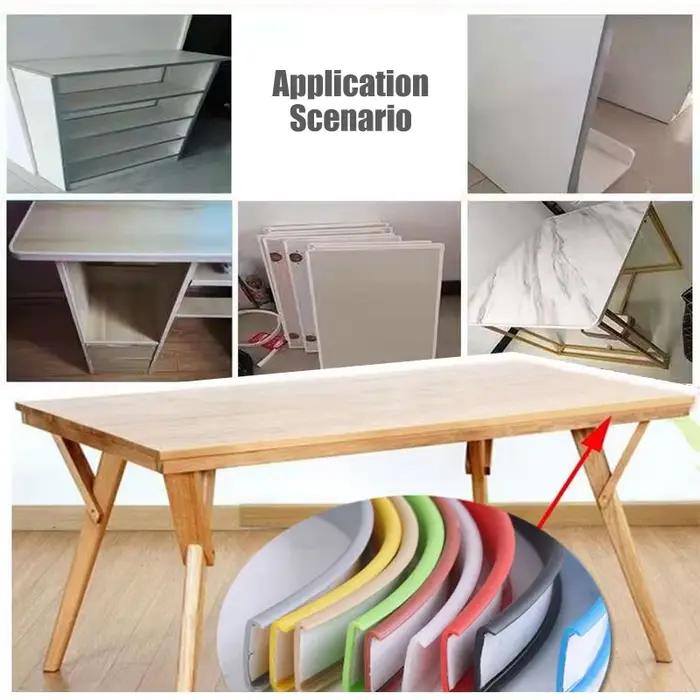 Bande de chant auto-adhésive en forme de U pour meubles, planche de bois, armoire, Table, chaise, co