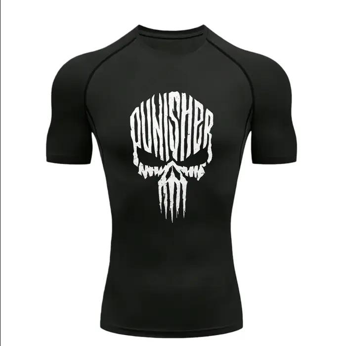 Crâne modèle 2026 T-shirt de sport pour hommes pour l'entraînement physique Fitness Compression homm