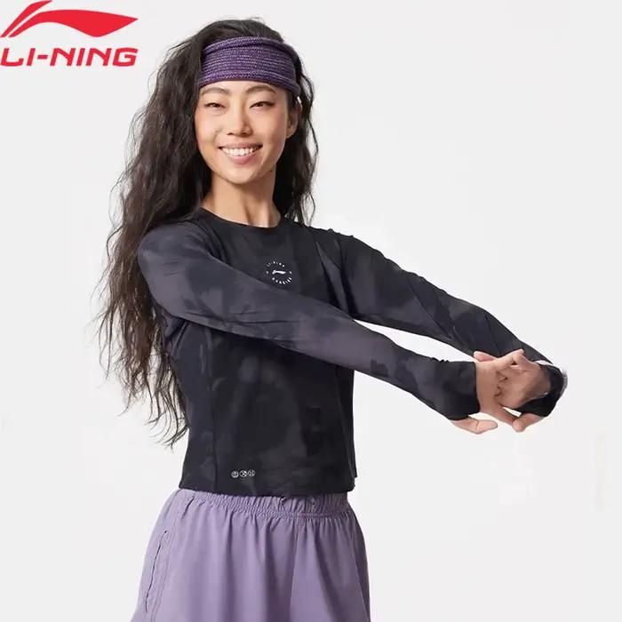 T-shirt sport femme Li-Ning AT DRY FREEZE - Manches longues réfléchissantes 70% Nylon 30% Spandex
