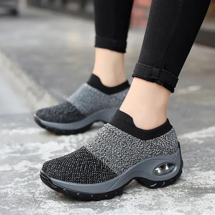 Femmes baskets mode respirant marche maille plate-forme chaussures baskets pour femmes salle de spor
