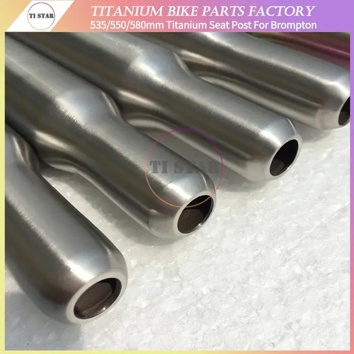 Tige de selle ultralégère en titane pour vélo Brompton, tige de selle de vélo pliante, diamètre 31.8