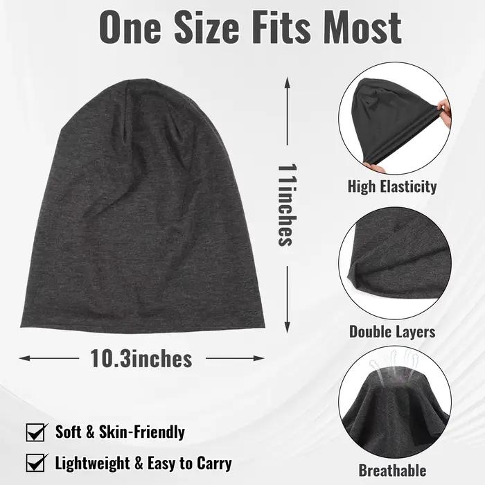 Bonnet Unisexe en Tissu Uni - Bonnet Doux et Léger pour l'Hiver, Chaud pour Hommes et Femmes, Hip-Ho
