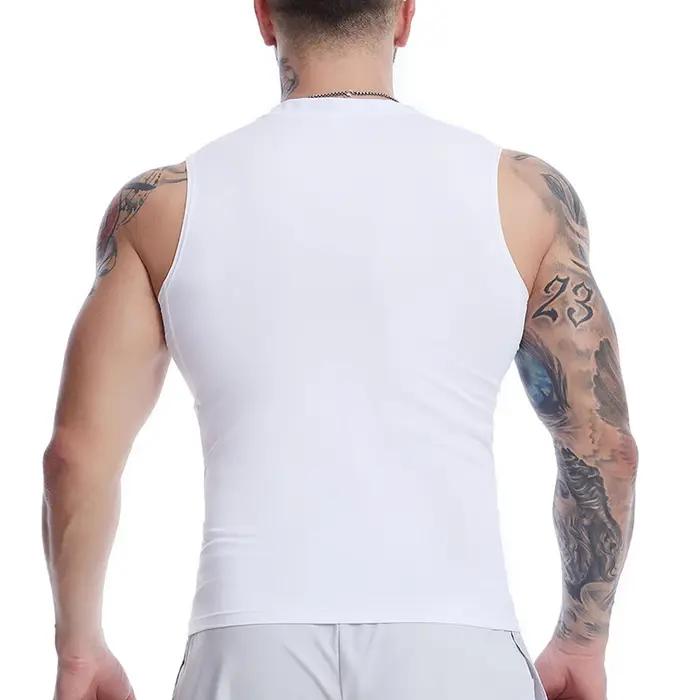 Débardeur imprimé araignée pour hommes, chemise de Compression sans manches à séchage rapide, gilet