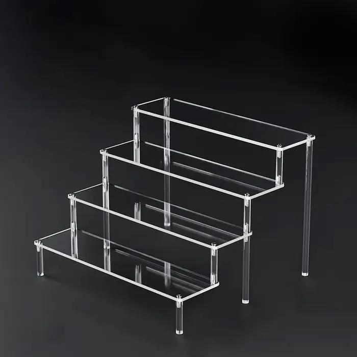 Présentoirs en acrylique à 1-5 niveaux, étagère transparente, présentoir de figurines en argile pour