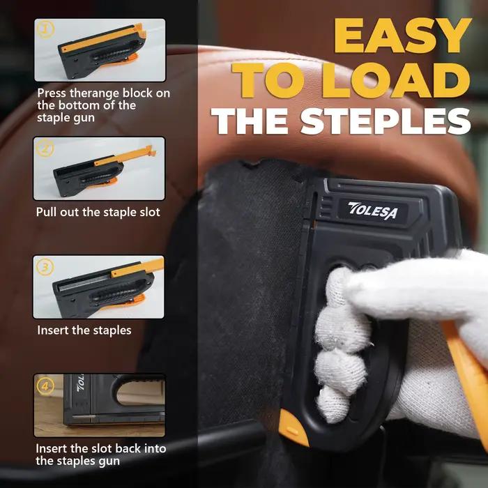 TOLESA agrafes pour bois léger usage domestique agrafeuses manuelles pistolet à ongles pour rembourr