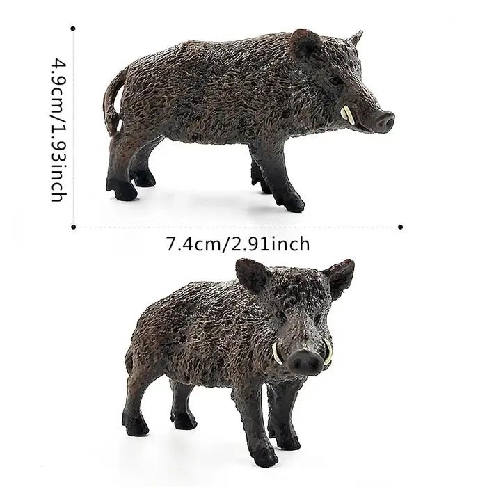 Figurine en PVC de sanglier de la vie sauvage, figurines de jouets, décoration de la maison, 2.8 pou