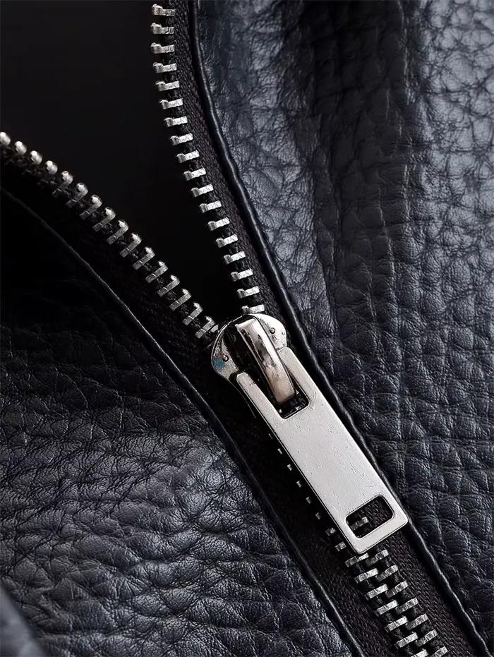 Veste femme automne 2025 nouveau noir à manches longues galets Faux cuir veste moto Style personnali