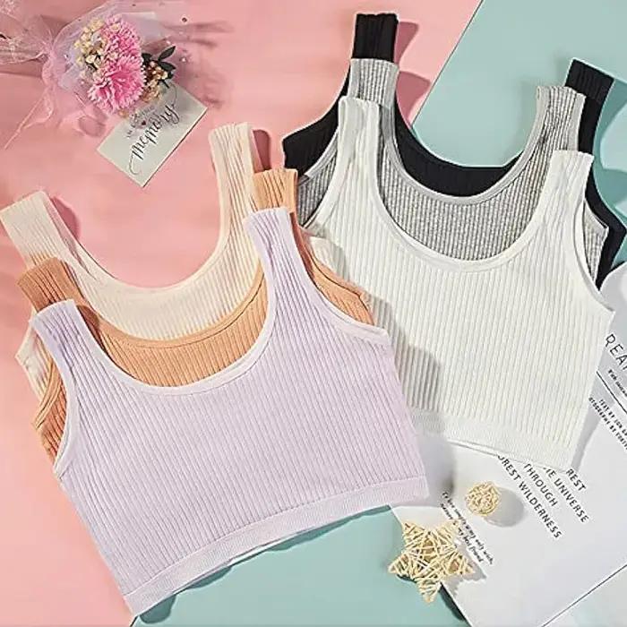 4 pièces/lot soutien-gorge de sport pour adolescentes enfants haut Camisole sous-vêtements jeune pub