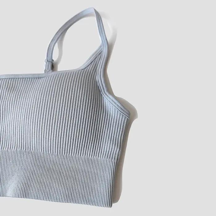 Soutien-gorge dos nu Sexy sans couture pour femmes, sous-vêtement, débardeur court, Yoga, Gym, Fitne