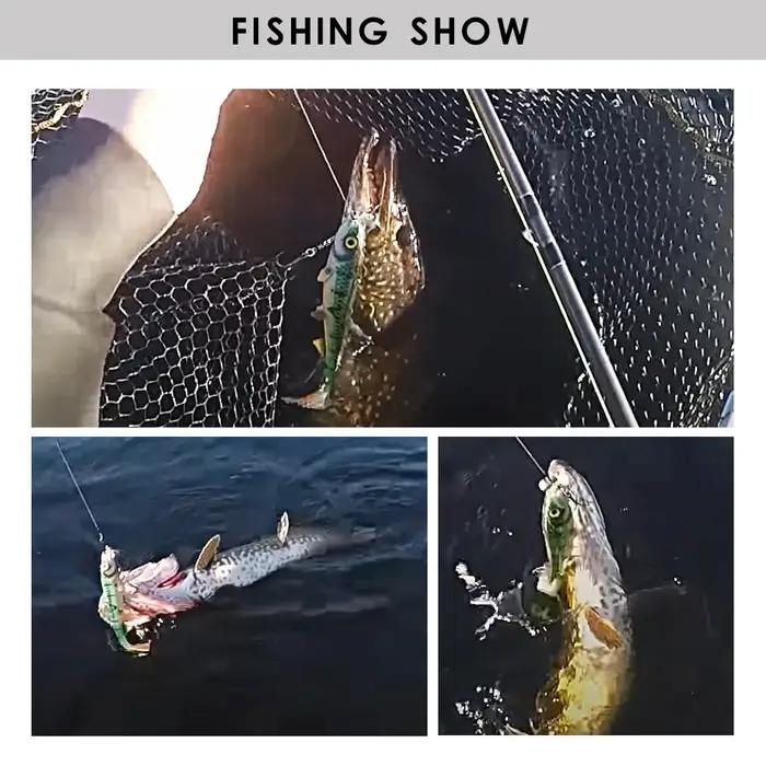 Spinpoler 14 cm/18 cm Shad brochet leurre nageur queue carrée pour brochet perche poisson-chat Zande