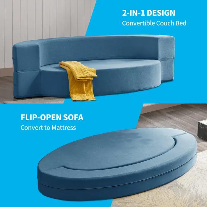 HORGgland-Canapé-lit pliant narO, canapé-lit, chaise longue pour invités, matelas de sol convertible