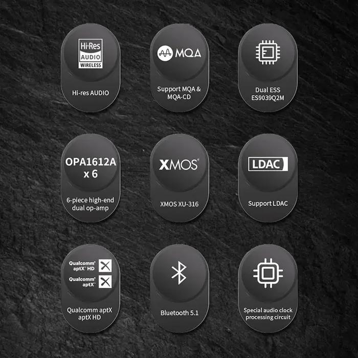 SMSL RAW-MDA1 double décodeur ES9039Q2M prise en charge MQA MQA-CD LDAC Bluetooth 5.1 DAC haute réso