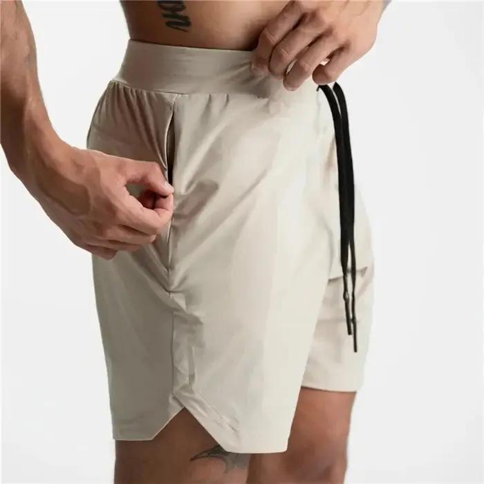 Short jogging homme séchage rapide avec poche zippée - Pantalon court gym fitness course été 2025