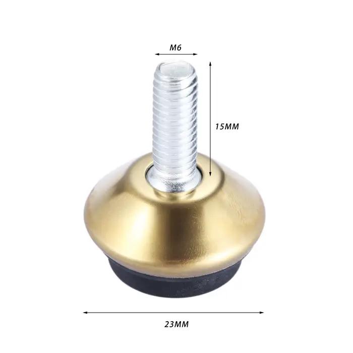 Niveleurs de meubles à filetage M6, 8 pièces, pieds réglables, Base noire pour Tables, chaises, meub