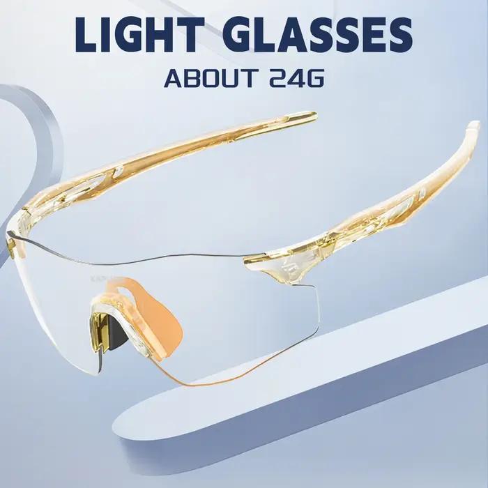 Kapvoe-Lunettes de cyclisme photochromiques pour hommes, lunettes de course légères, lunettes de sol