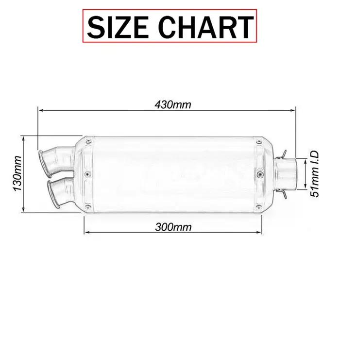 Silencieux Universel pour Motocross, 51mm, Escape Moto avec DB Killer, pour SV650, Z900, F850GS, Run