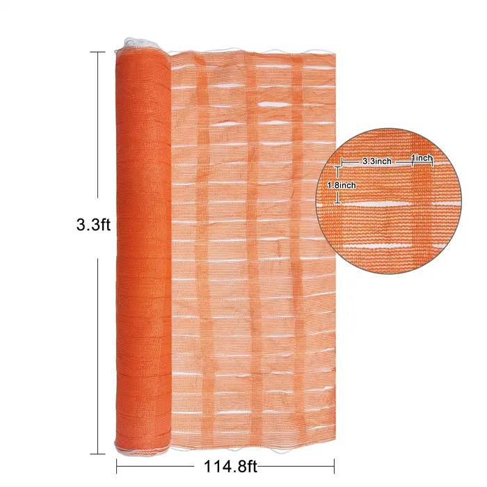3.3. Clôture de neige/sécurité pour animaux, 114.8 pieds, orange, avec diamant et iode